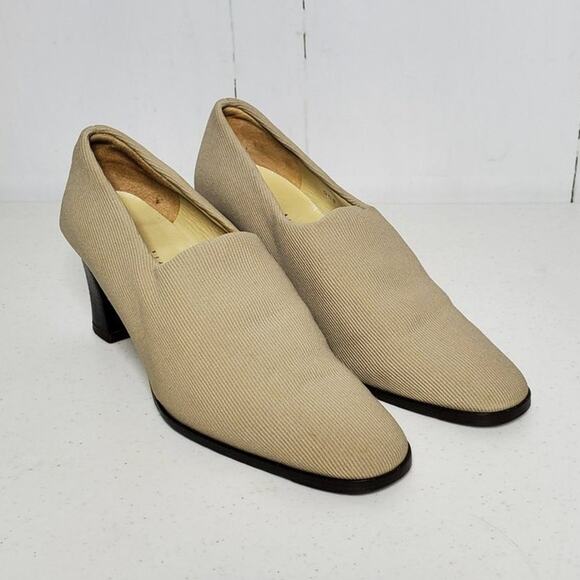 Charles Jourdan Paris Slip On Loafers Heels Vintage 6.5 - Picture 10 of 10